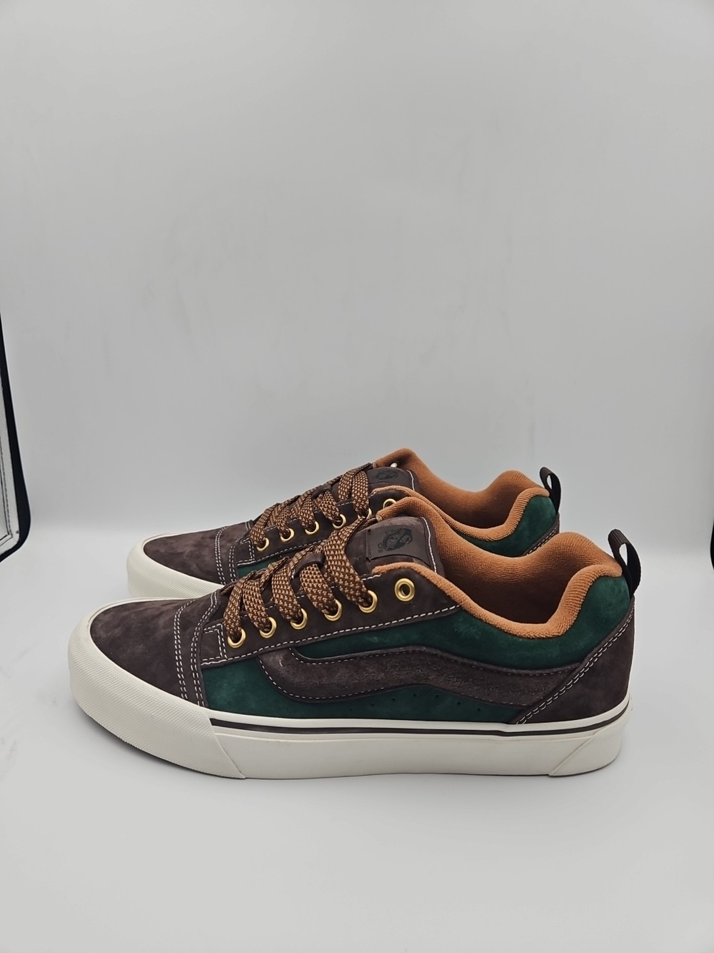Vans Low-Top Suede Sneakers in Brown, Green and Tan